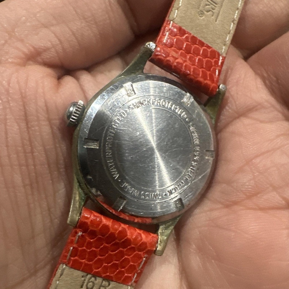 Works‎ VTG 1940s MILUS Shock-Resist 17J Swiss Military Style Watch Serviced 32mm - Picture 5 of 14